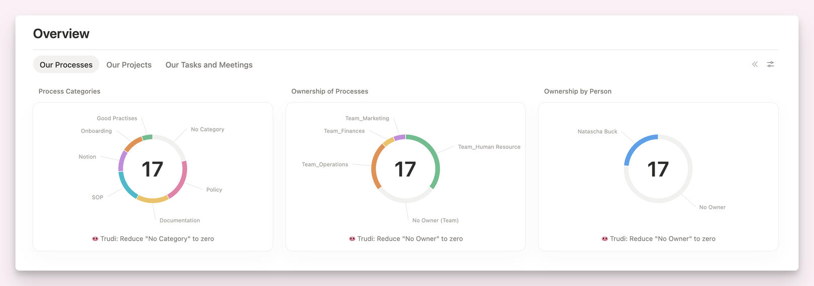 TrudiTruffle tells what needs improving TrudiTruffle informs users where data quality should be improved